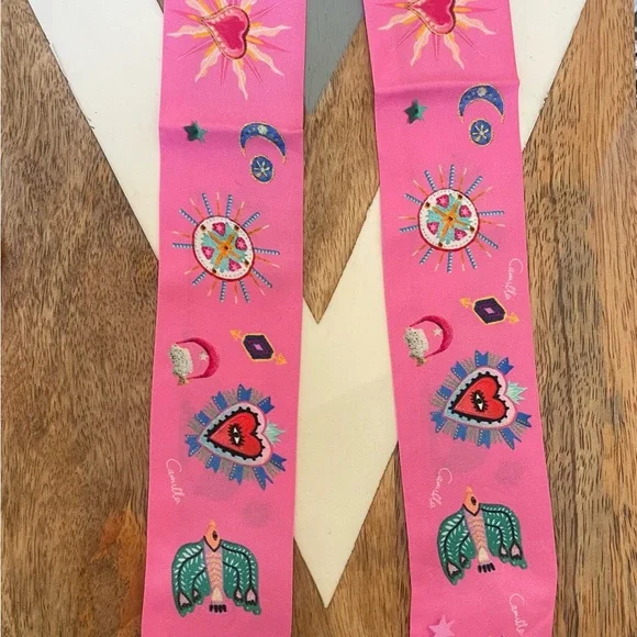 Camilla “Rainbow Roads” Neck Silk Scarf - Picture 3 of 6